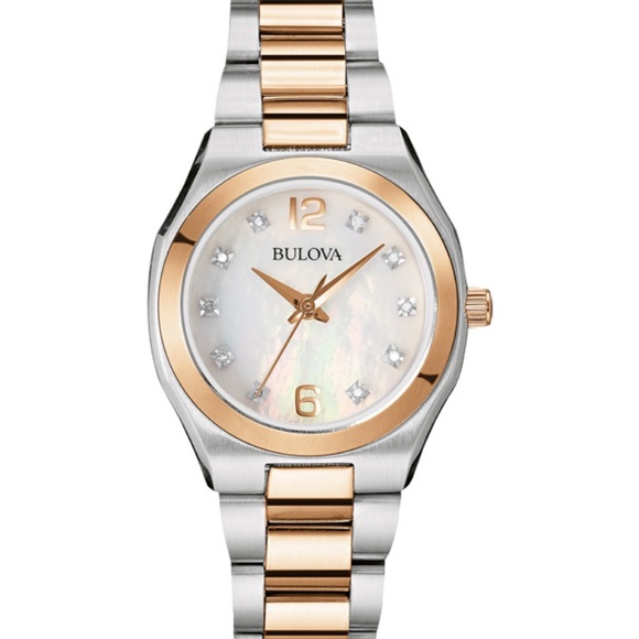 Bulova Diamond Women´s Two Tone Rose Gold Stainless...